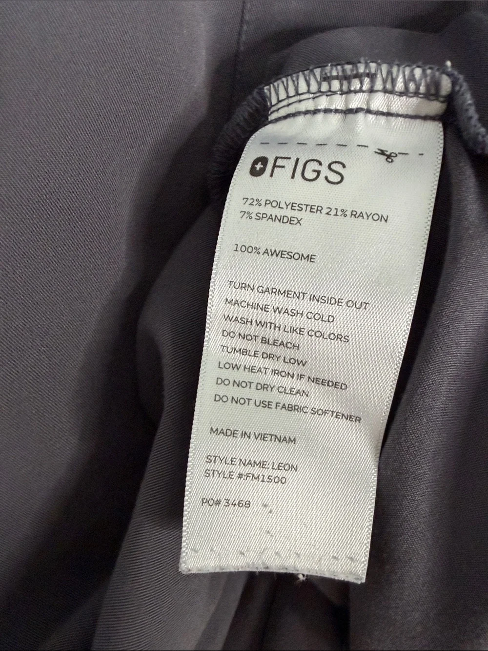 FIGS Leon Scrub Top Tansen Jogger Set Charcoal Gray Men’s Small - Picture 3 of 8